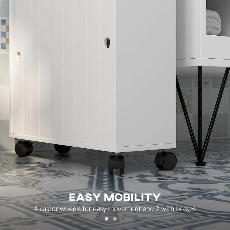 Small Bathroom Storage Cabinet with Paper Holes