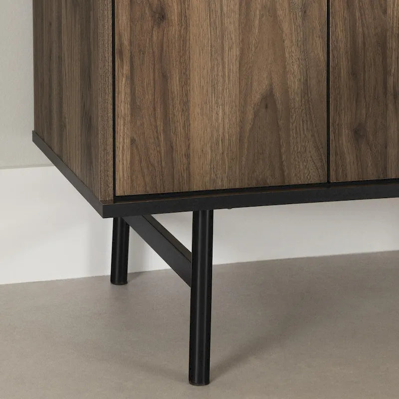 Contemporary Office Credenza with File Drawer and Adjustable Shelves