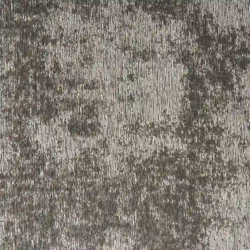 Gray Fabric Upholstered Bench with Dark Nickel Metal Frame