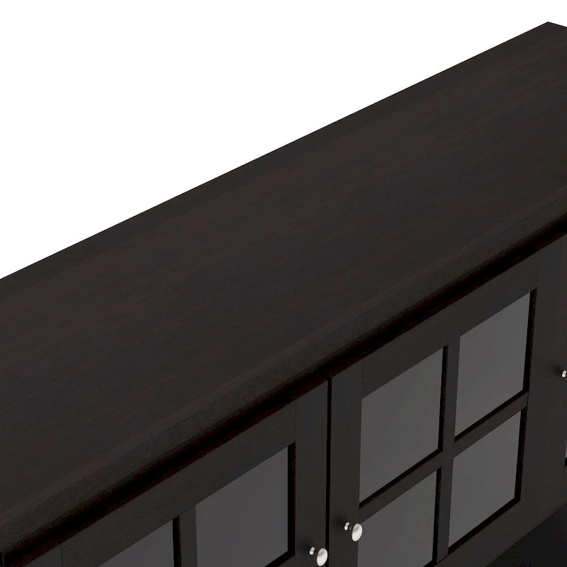 Modern Farmhouse 59" Windowpane Buffet Cabinet