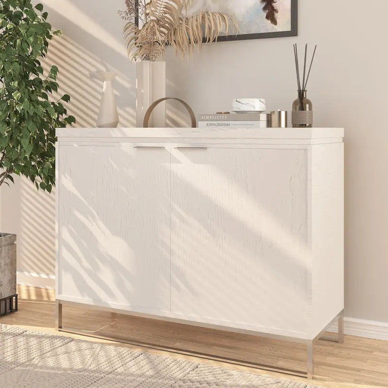 Clihome Furniture Wood 2-Door Accent Cabinet