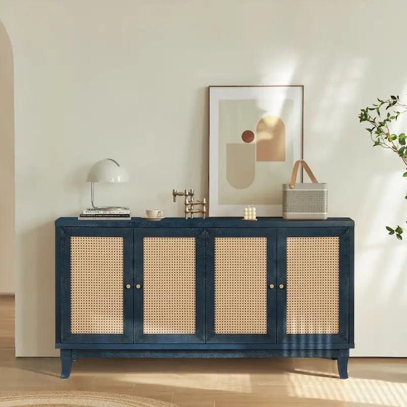 Rattan Sideboard Buffer Cabinet