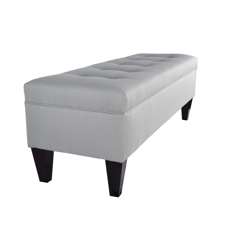 10-Button Tufted Upholstered Long Storage Bench Ottoman