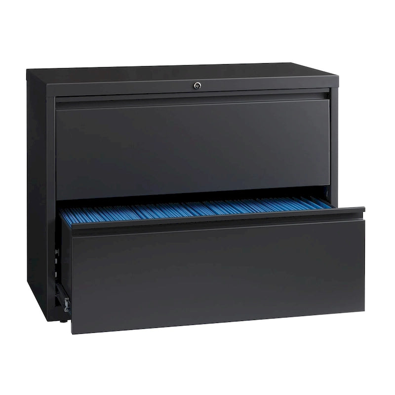 36" Wide 2-Drawer Lateral File Cabinet, Charcoal