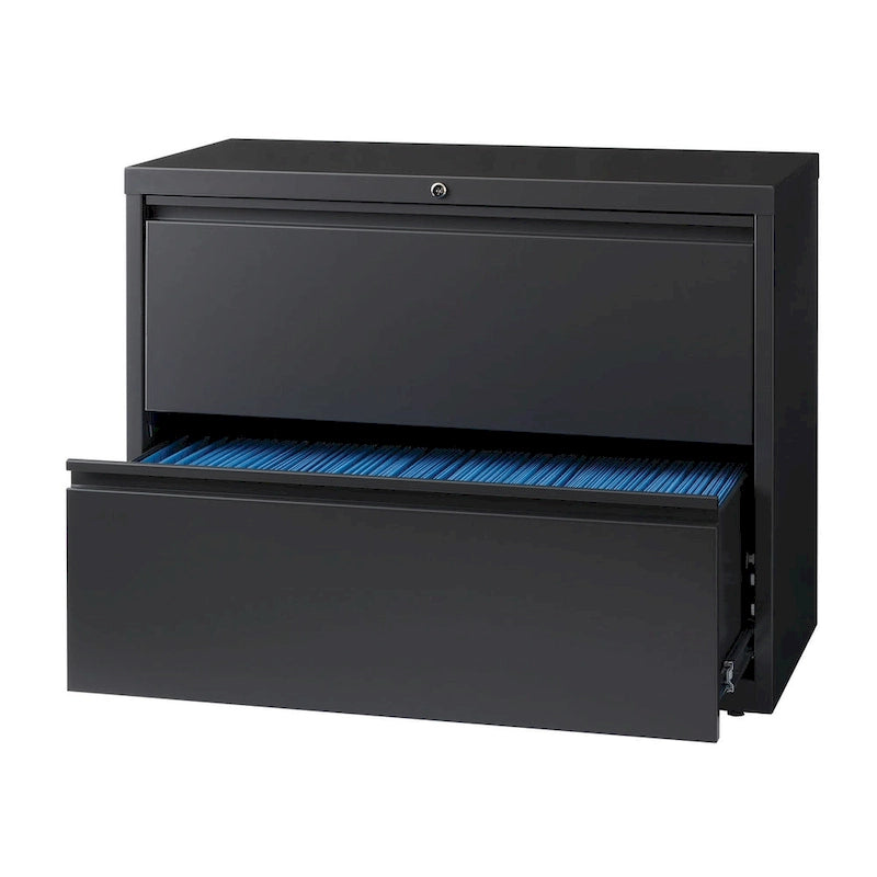 36" Wide 2-Drawer Lateral File Cabinet, Charcoal