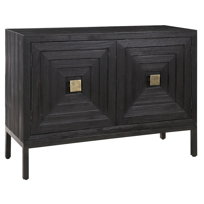 Dark Walnut 2-Door Accent Cabinet