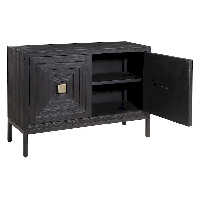 Dark Walnut 2-Door Accent Cabinet