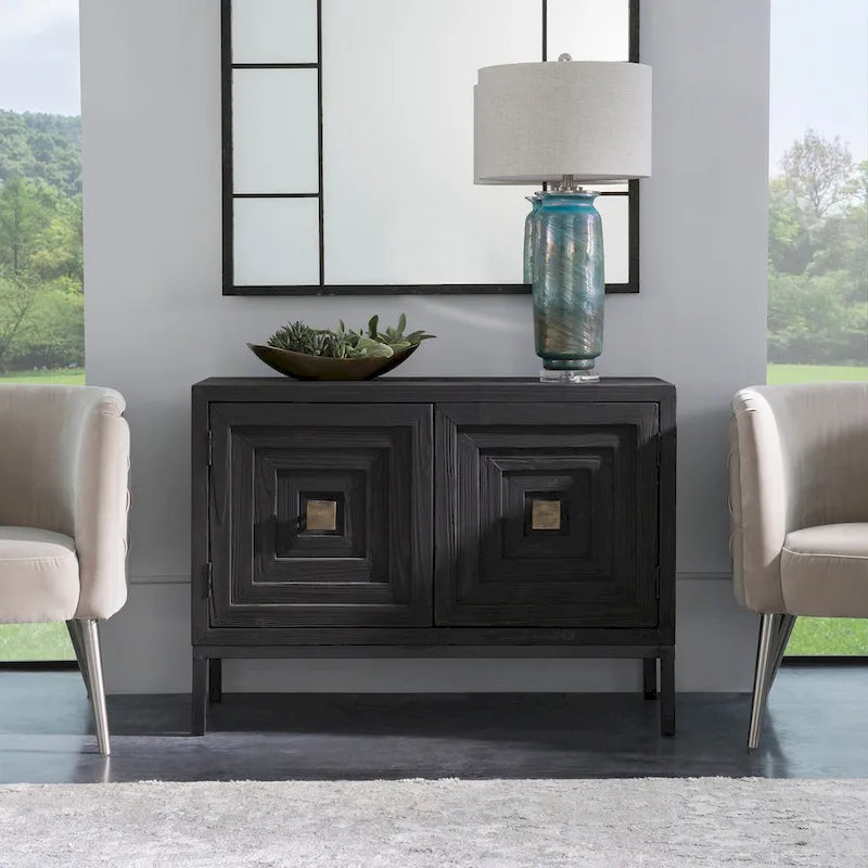 Dark Walnut 2-Door Accent Cabinet