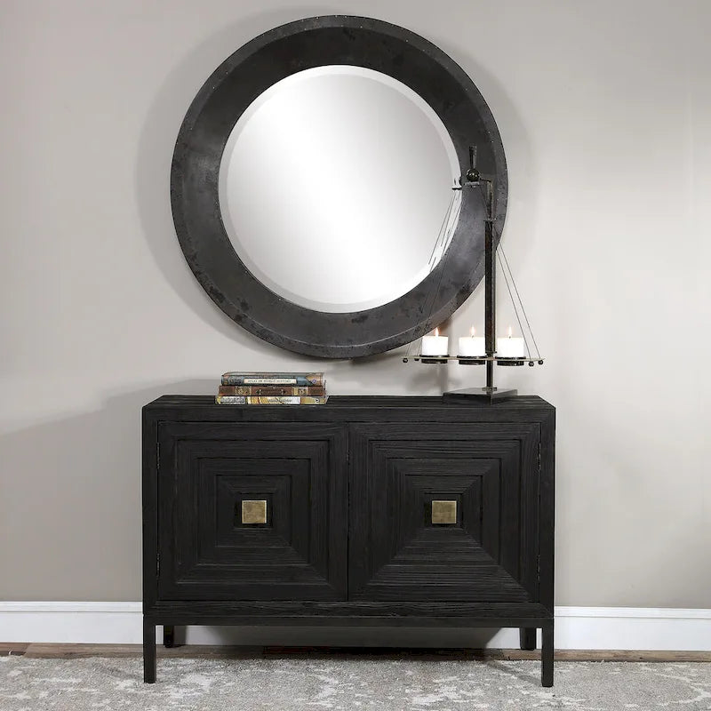 Dark Walnut 2-Door Accent Cabinet