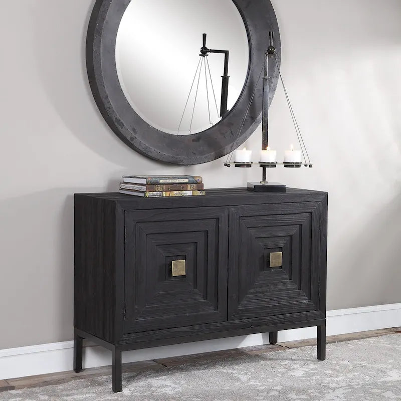Dark Walnut 2-Door Accent Cabinet