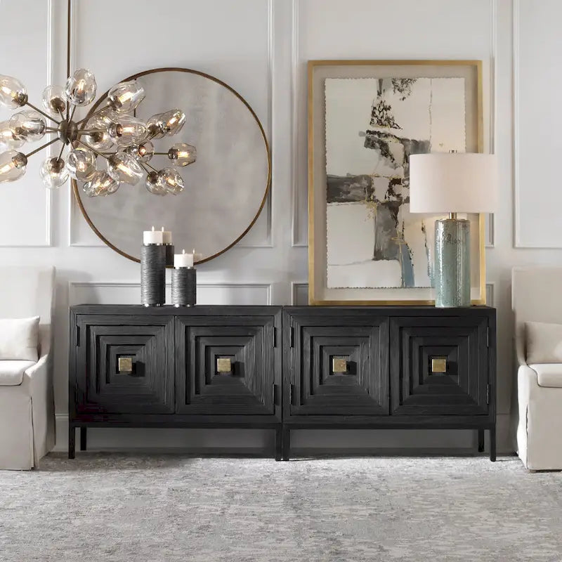 Dark Walnut 2-Door Accent Cabinet