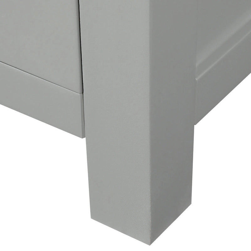 24" Linen Tower Cabinet with Glass Door and Soft-Close Drawers
