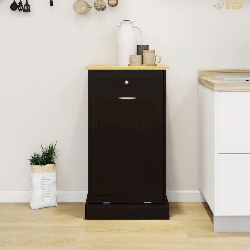 1-Drawer, 1-Compartment Tilt-Out Trash Cabinet - Kitchen Trash Cabinet