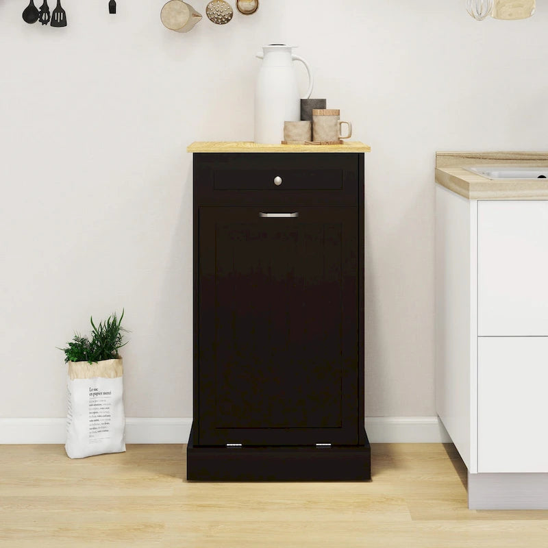 1-Drawer, 1-Compartment Tilt-Out Trash Cabinet - Kitchen Trash Cabinet