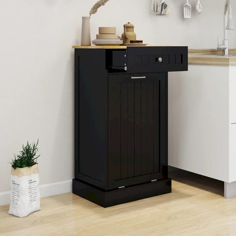1-Drawer, 1-Compartment Tilt-Out Trash Cabinet - Kitchen Trash Cabinet