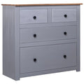Solid Pine Sideboard with 4 Drawers - 31.5 x 15.7 x 32.7