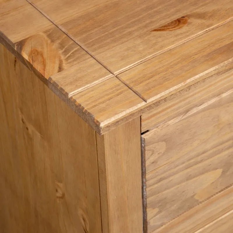 Solid Pine Sideboard with 4 Drawers - 31.5 x 15.7 x 32.7