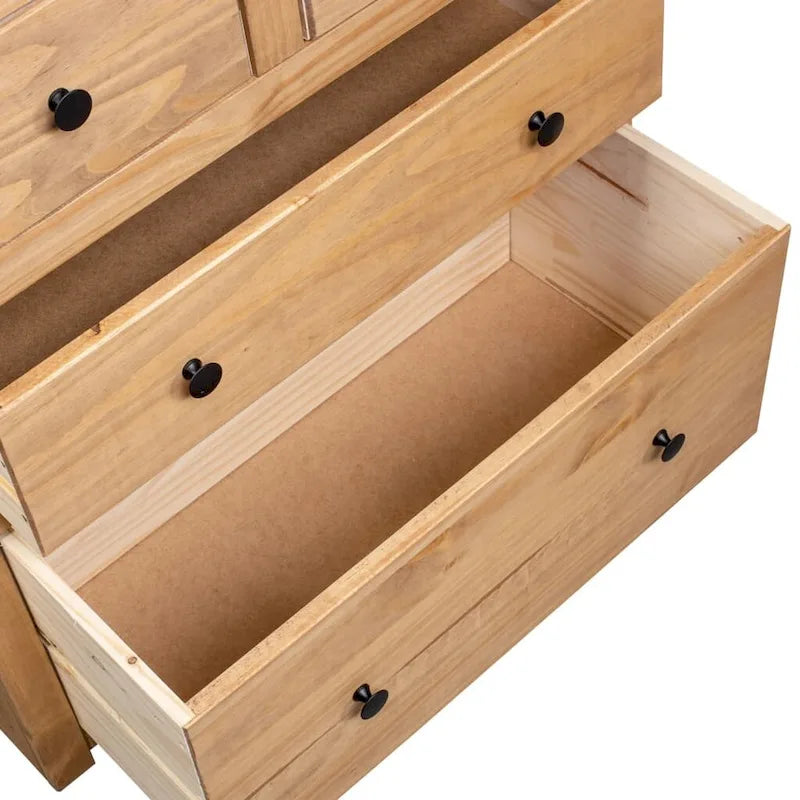 Solid Pine Sideboard with 4 Drawers - 31.5 x 15.7 x 32.7