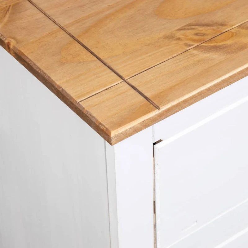 Solid Pine Sideboard with 4 Drawers - 31.5 x 15.7 x 32.7