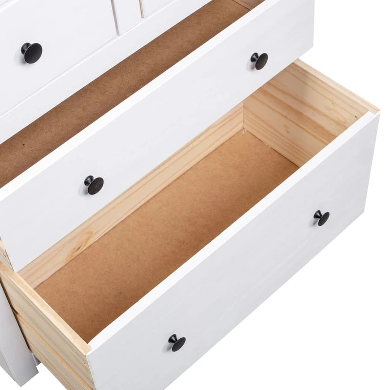 Solid Pine Sideboard with 4 Drawers - 31.5 x 15.7 x 32.7