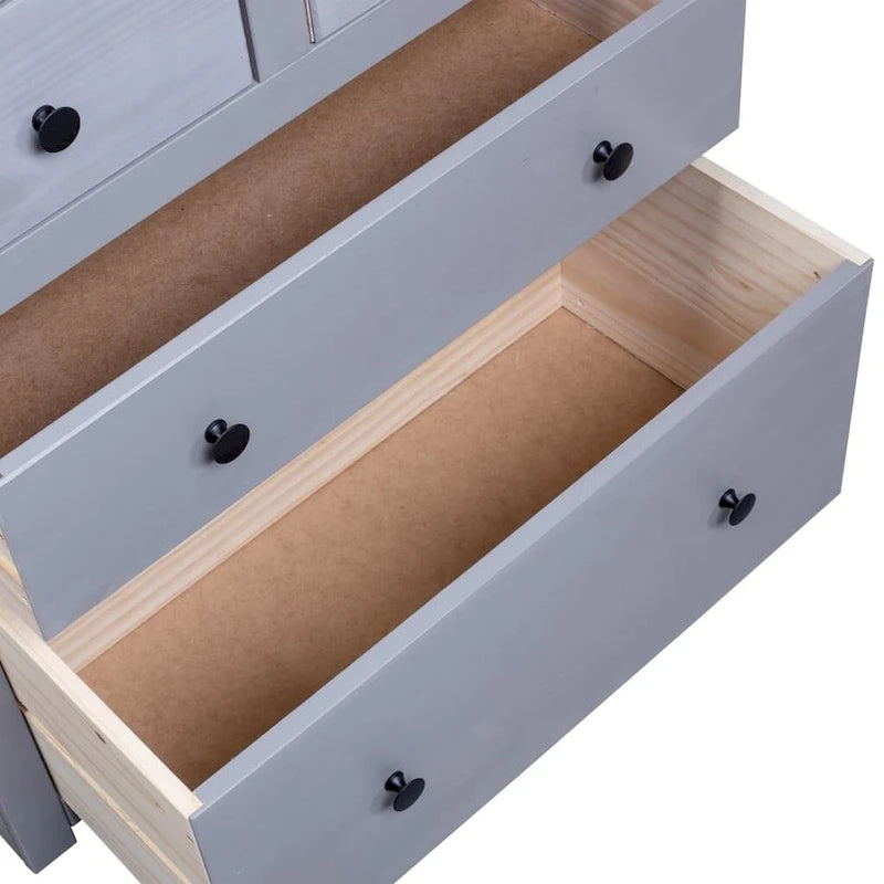 Solid Pine Sideboard with 4 Drawers - 31.5 x 15.7 x 32.7