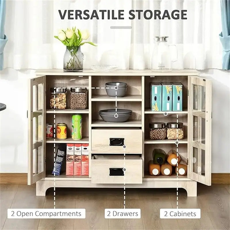 Sideboard Buffet Cabinet - 11.75D x 42.25W x 32H
