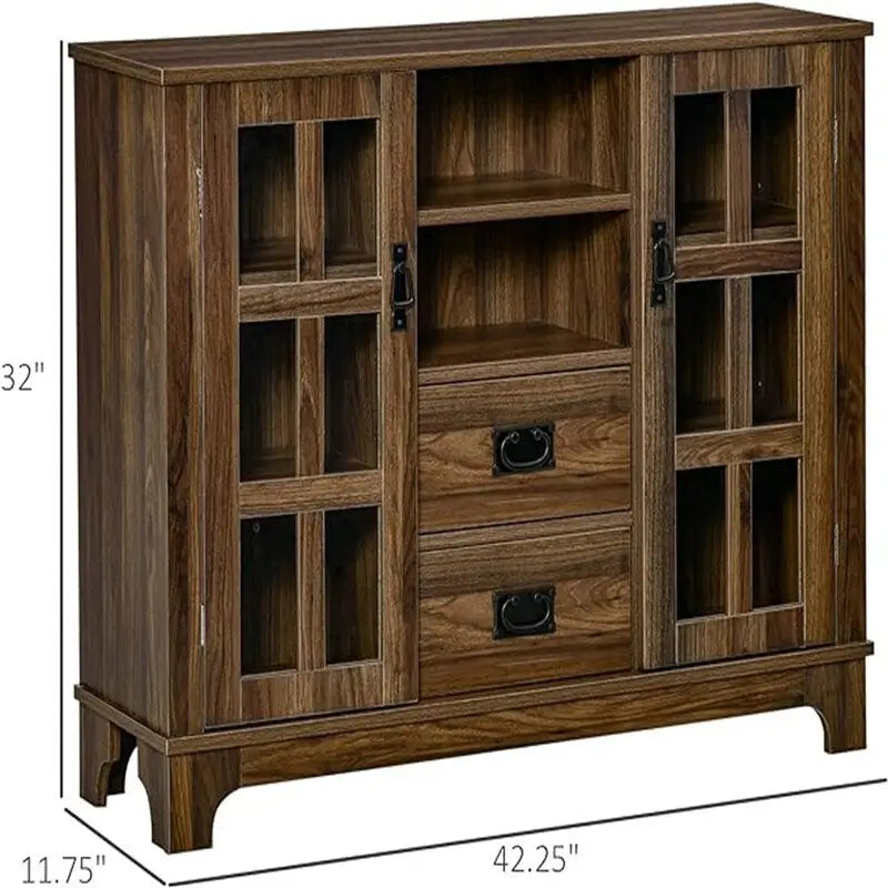 Sideboard Buffet Cabinet - 11.75D x 42.25W x 32H