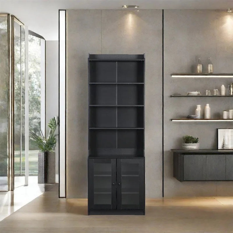 Tall Cabinet with Adjustable Shelves for Living Room