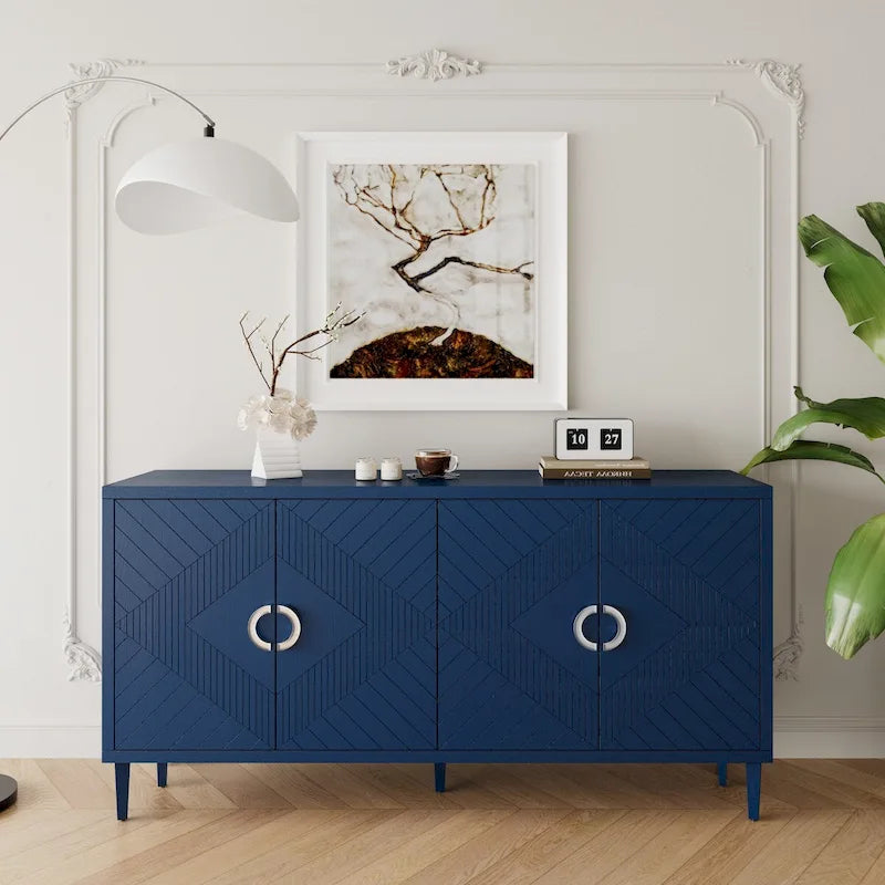 Stylish and Functional 4-Door Storage Cabinet