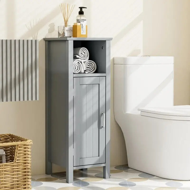 Bathroom Floor Cabinet with 3-Height Adjustable Shelf - 12D x 12W x 31.5H