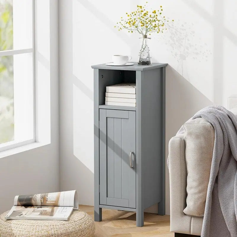 Bathroom Floor Cabinet with 3-Height Adjustable Shelf - 12D x 12W x 31.5H