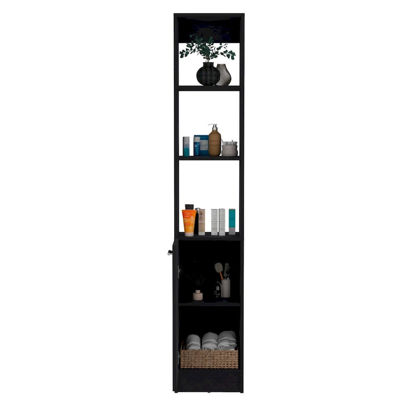 Bathroom Storage Cabinet with one Doors, Tall Bathroom Cabinet with 6 Shelves, for Bathroom, Living Room, Kitchen