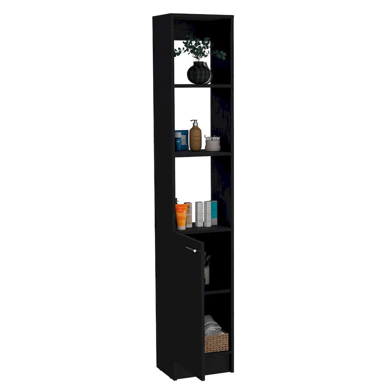 Bathroom Storage Cabinet with one Doors, Tall Bathroom Cabinet with 6 Shelves, for Bathroom, Living Room, Kitchen