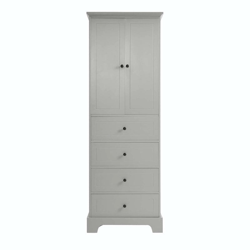 Storage Cabinet with 2 Doors and 4 Drawers