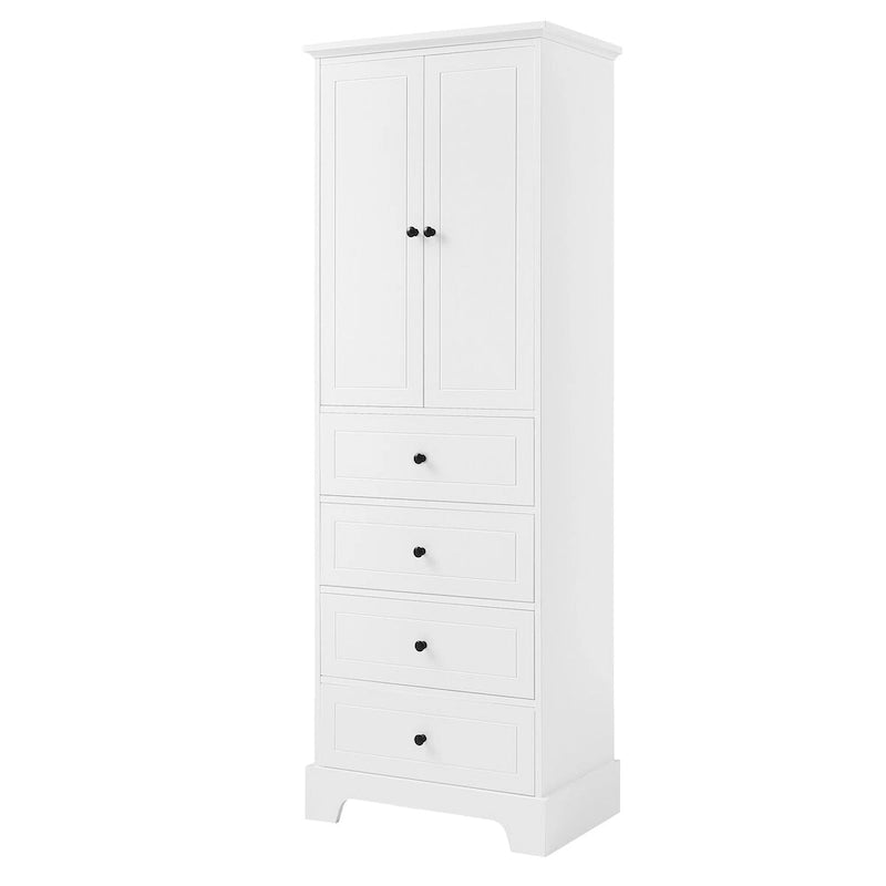 Storage Cabinet with 2 Doors and 4 Drawers