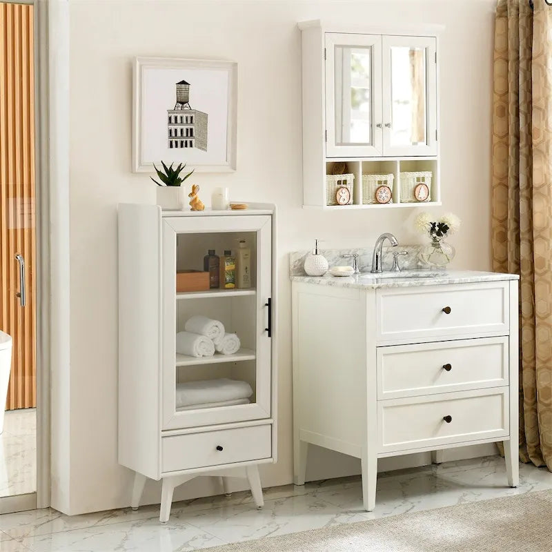Bathroom Storage Cabinet with Adjustable Shelves