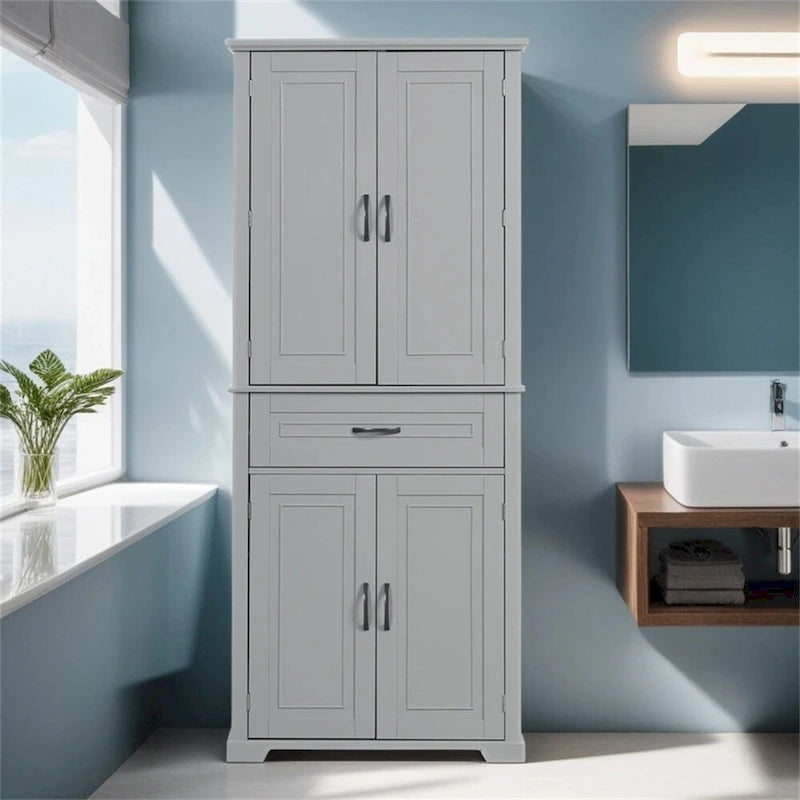 Bathroom Storage Cabinet with Doors and Drawer,Multiple Storage Space