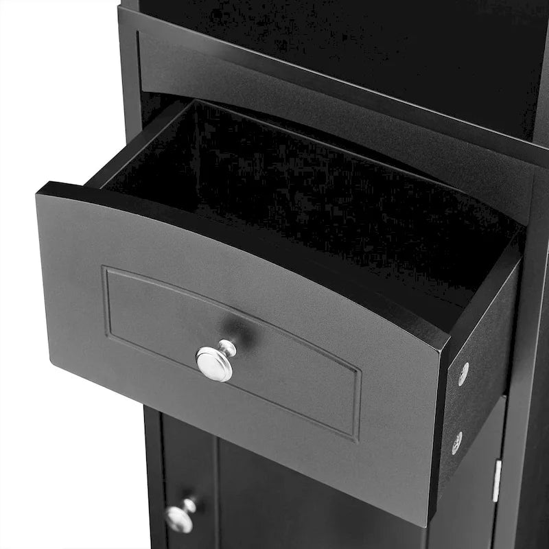 Tall Bathroom Cabinet, Freestanding Storage Cabinet with Drawer, MDF Board, Adjustable Shelf