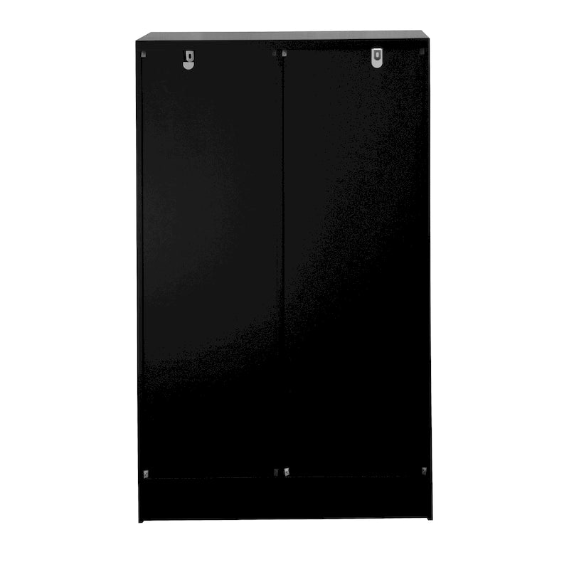 Wooden Floor Cabinet with 2 Glass Doors