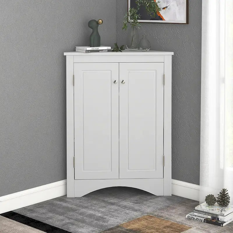 Triangle Bathroom Storage Cabinet with Adjustable Shelves