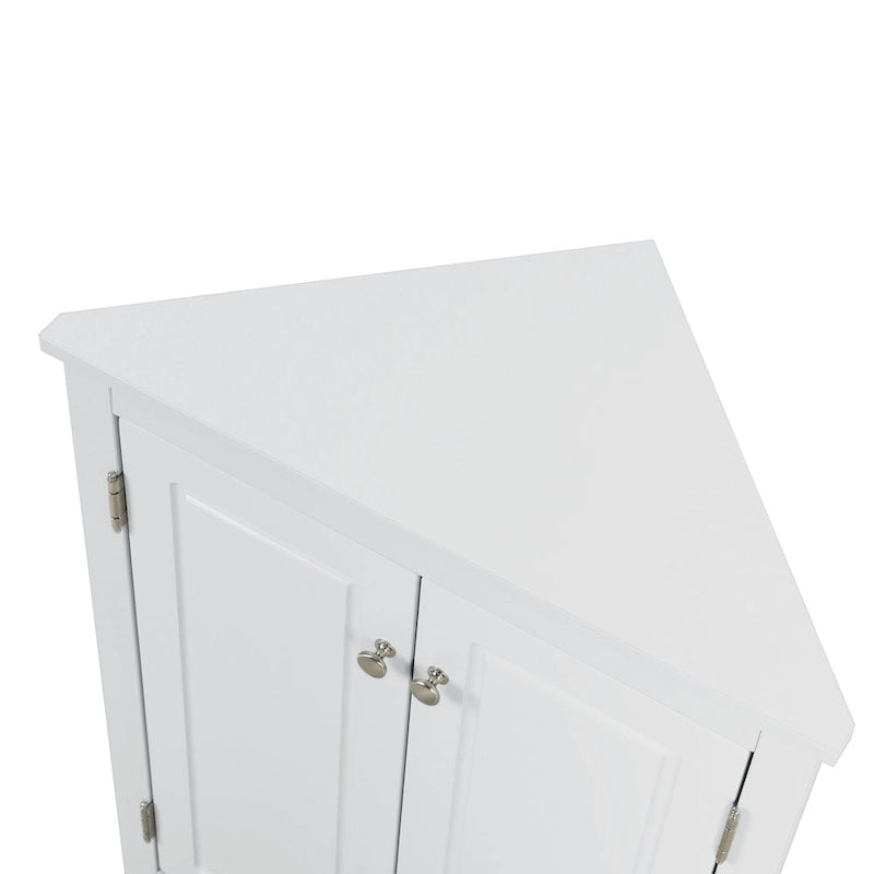 Triangle Bathroom Storage Cabinet with Adjustable Shelves