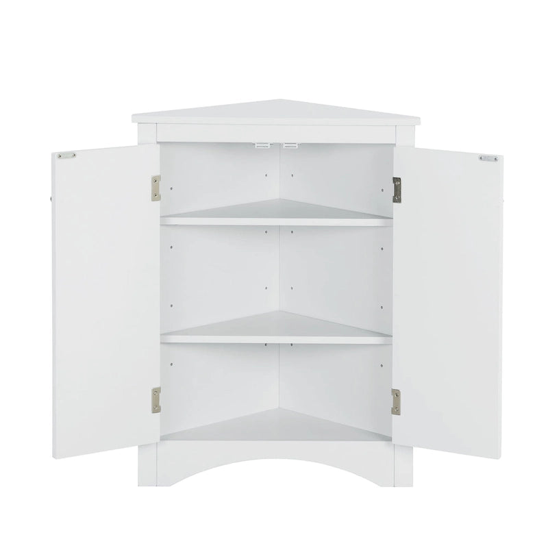 Triangle Bathroom Storage Cabinet with Adjustable Shelves