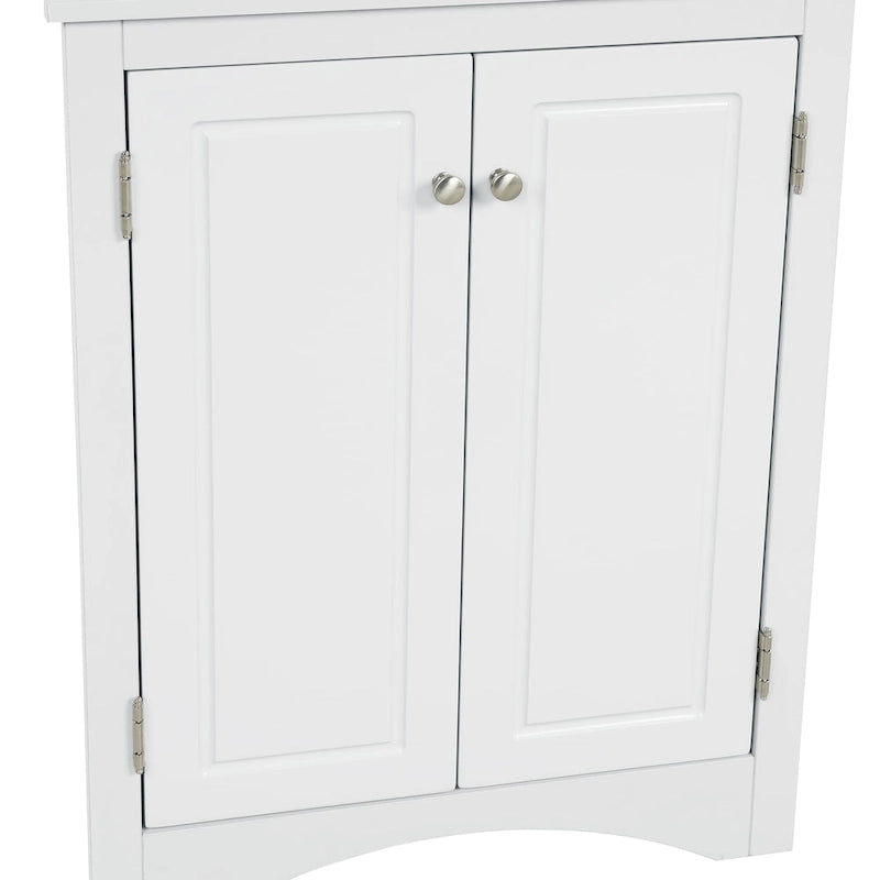 Triangle Bathroom Storage Cabinet with Adjustable Shelves