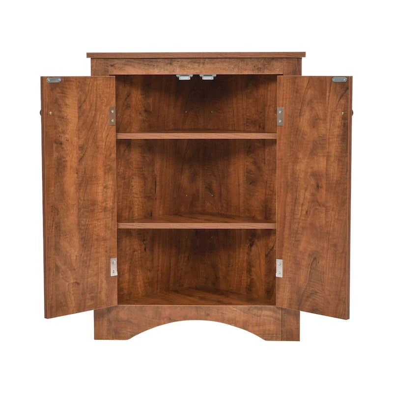 Triangle Bathroom Storage Cabinet with Adjustable Shelves