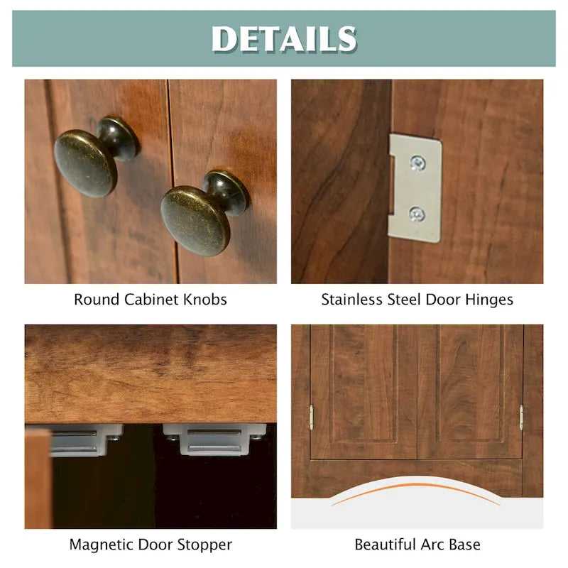 Triangle Bathroom Storage Cabinet with Adjustable Shelves