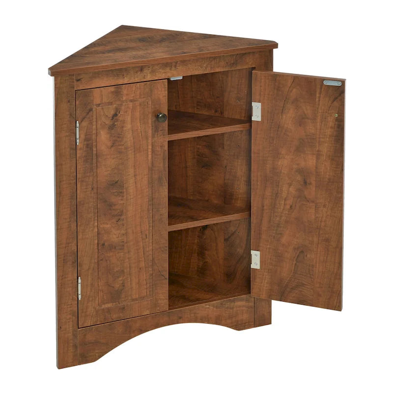 Triangle Bathroom Storage Cabinet with Adjustable Shelves